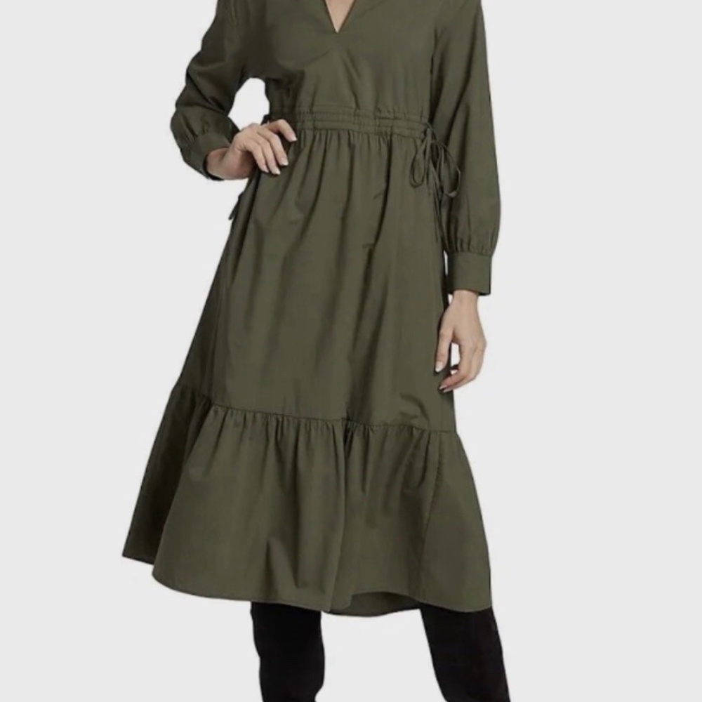 Brand new with tags Rails cotton Olive Green midi dress size small